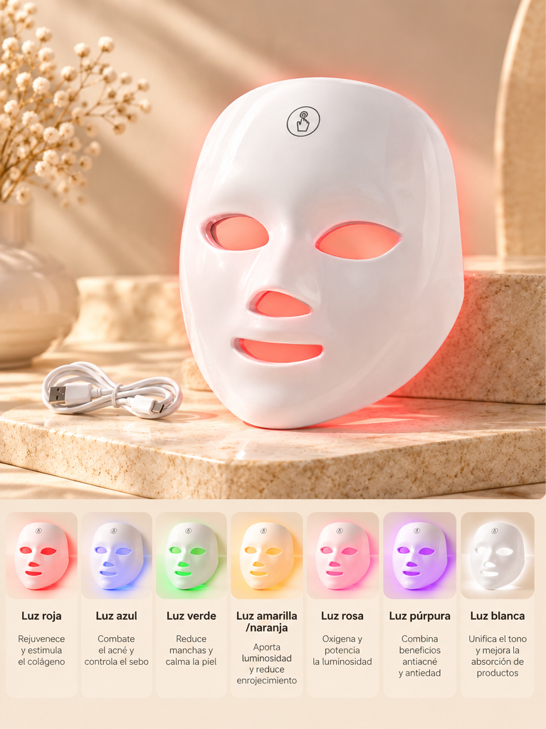 Máscara facial LED